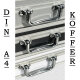 ECI Aluminium Koffer DIN A4 Ordner schmal Innenmaß  34 x 30 x 6 cm Farbe wählbar