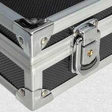 ECI Aluminium Koffer DIN A4 Ordner schmal Innenma  34 x 30 x 6 cm Silber