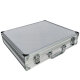 ECI Aluminium Koffer DIN A4 Ordner schmal Innenmaß  34 x 30 x 6 cm Silber