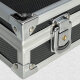 ECI Aluminium Koffer DIN A4 Ordner schmal Innenmaß  34 x 30 x 6 cm Silber