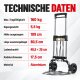 Teleskop Alu-Sackkarre klappbar 160 Kg ZFHT-160 Transportkarre