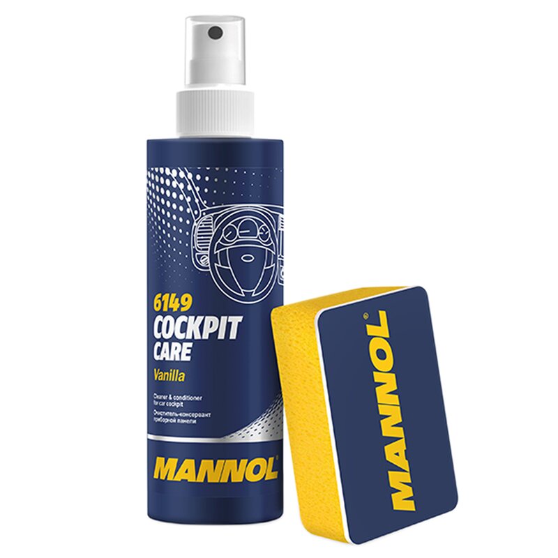 2 x Vanilla Mannol 6149 Cockpit Care Innenraumpflege 250 ml incl. Schwamm