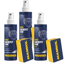 3 x Apple Mannol 6145 Cockpit Care Innenraumpflege 250 m incl. Schwamm