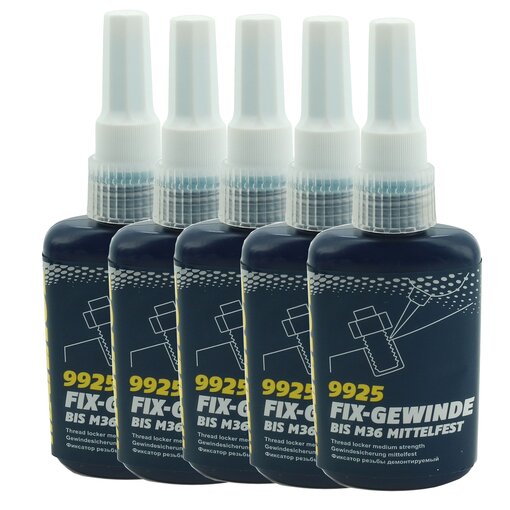5 x Fix-Gewindesicherung mittelfest 50 ml Typ 9925