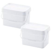 2 x AUER 20 Liter Eimer mit Deckel 39 x 29 x 25 cm Wei�