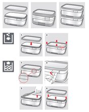 2 x AUER 20 Liter Eimer mit Deckel 39 x 29 x 25 cm Wei�