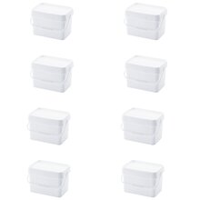 8 x AUER 20 Liter Eimer mit Deckel 39 x 29 x 25 cm Wei