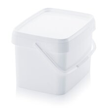10 x AUER 20 Liter Eimer mit Deckel 39 x 29 x 25 cm Wei