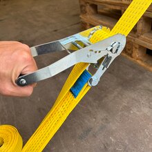 10 x LKW Ratschen Zurrgurt 2-teilig 5 x 800 cm Gelb Spitzhaken ZC52081