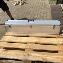 Aluminium Lang-Koffer Silber Deckel abnehmbar (LxBxH) 1100 x 155 x 230 mm