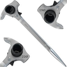 Gerstbauratsche 19/22 mm Gerstknarre mit Hammer und Nageleisen