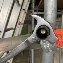 Gerstbauratsche 19/22 mm Gerstknarre mit Hammer und Nageleisen