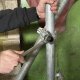 Gerüstbauratsche 19/22 mm Gerüstknarre mit Hammer und Nageleisen