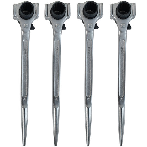 4 x Gerüstbauratsche 19/22 mm mit Doppelhammer