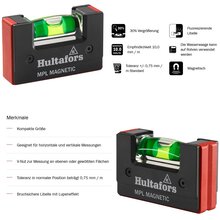 Hultafors Taschen-Wasserwaage Magnetic MPL 68mm