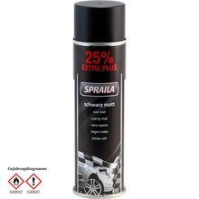 4 x Auto Lackspray Dose Spraila Schwarz Matt 500ml