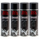 4 x Auto Lackspray Dose Spraila Schwarz Matt 500ml