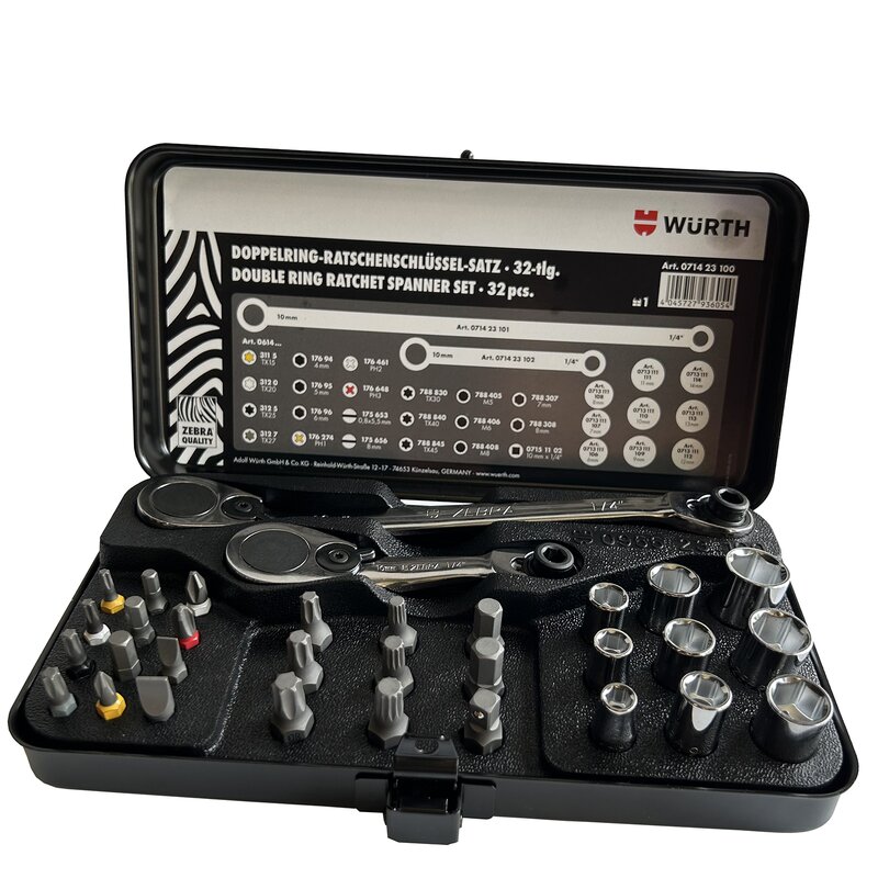 Wrth Doppelringratschenschlssel Satz 32 tlg. 071423100