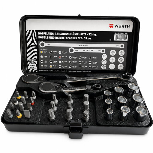 Würth Zebra Doppelringratschenschlüssel Satz 32 tlg. 071423100