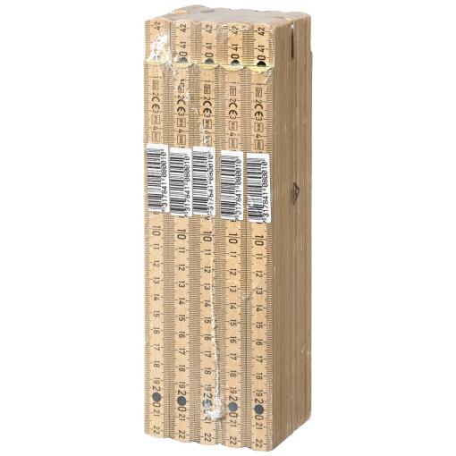10 x Hultafors Zollstock Gliedermaßstab 2 Meter  Braun
