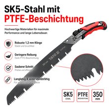 Astsäge Baumsäge gerade 350 mm Typ YT-87740 inkl. Holster