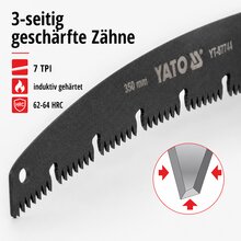 Asts�ge Baums�ge Hands�ge gebogen 350 mm Typ YT-87744