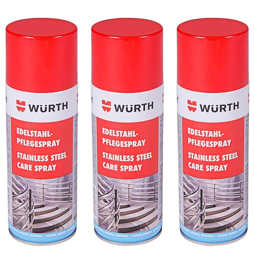 3 x Wrth Edelstahl-Pflegespray 0893121