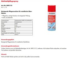 3 x Wrth Edelstahl-Pflegespray 0893121