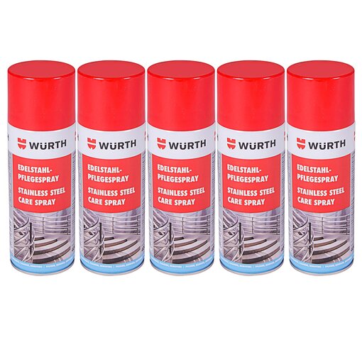 5 x Wrth Edelstahl-Pflegespray 0893121