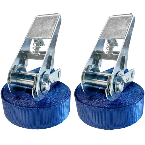 2 x Jumbo Spanngurt 5 m x 2,5 cm 800 Kg Ratsche Zurrgurt