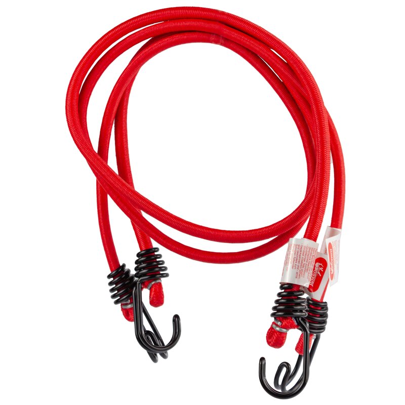 Jumbo Spanngummi 1 Paar (2 Stck) 100cm 20kg 2 Haken rot Spannseil Kofferband
