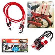 Jumbo Spanngummi 1 Paar (2 Stck) 100cm 20kg 2 Haken rot Spannseil Kofferband