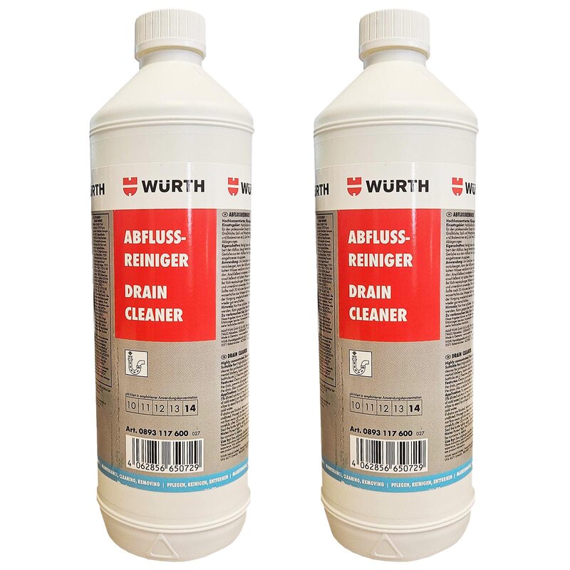 2  x Wrth Abflussreiniger Flssig 1000 ml  0893117600