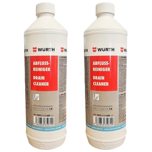 2  x Wrth Abflussreiniger Flssig 1000 ml  0893117600