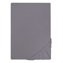 Biberna Jersey Spannbettlaken 135g/m� 90 - 100 x 200 cm Silber/Grau