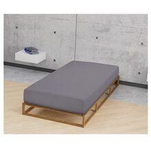 Biberna Jersey Spannbettlaken 135g/m� 90 - 100 x 200 cm Silber/Grau