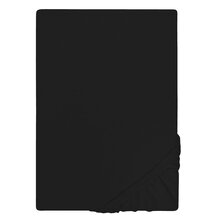 Biberna Jersey Spannbettlaken 135g/m� 90 - 100 x 200 cm Schwarz