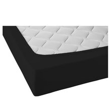 Biberna Jersey Spannbettlaken 135g/m� 90 - 100 x 200 cm Schwarz