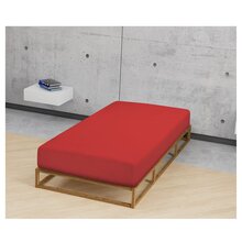 Biberna Jersey Spannbettlaken 135g/m� 90 - 100 x 200 cm Rot
