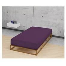 Biberna Jersey Spannbettlaken 135g/m� 90 - 100 x 200 cm Dunkelviolett