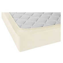 Biberna Jersey Spannbettlaken 135g/m� 90 - 100 x 200 cm Natur