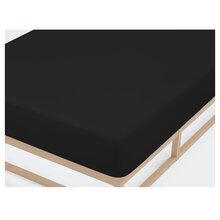 Biberna Jersey Spannbettlaken 135g/m� 140 - 160 x 200 cm Schwarz