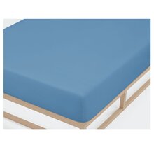 Biberna Jersey Spannbettlaken 135g/m� 180 - 200 x 200 cm Azurblau