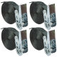 4 x Jumbo Spanngurt 5 m 25 mm 1600 kg Ratsche Zurrgurt | schwarz