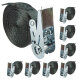 8 x Jumbo Spanngurt 5 m 25 mm 1600 kg Ratsche Zurrgurt | schwarz