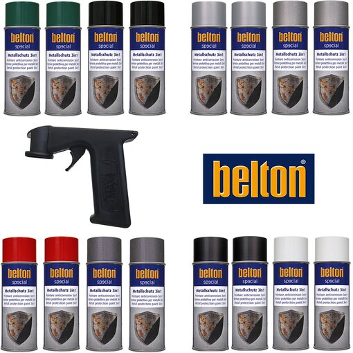 2x Belton Metallschutzlack 3in1 400 ml incl. Handgriff