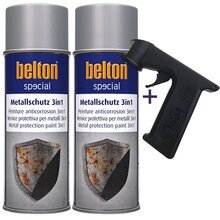 2x Belton Metallschutzlack 3in1 400 ml incl. Handgriff 2 xSilber