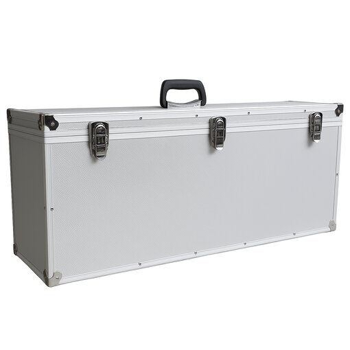 ECI Koffer (LBH) 80x25x35cm Silber Deckel abnehmbar