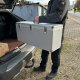 ECI Koffer (LBH) 80x25x35cm Silber Deckel abnehmbar