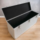 ECI Koffer (LBH) 80x25x35cm Silber Deckel abnehmbar